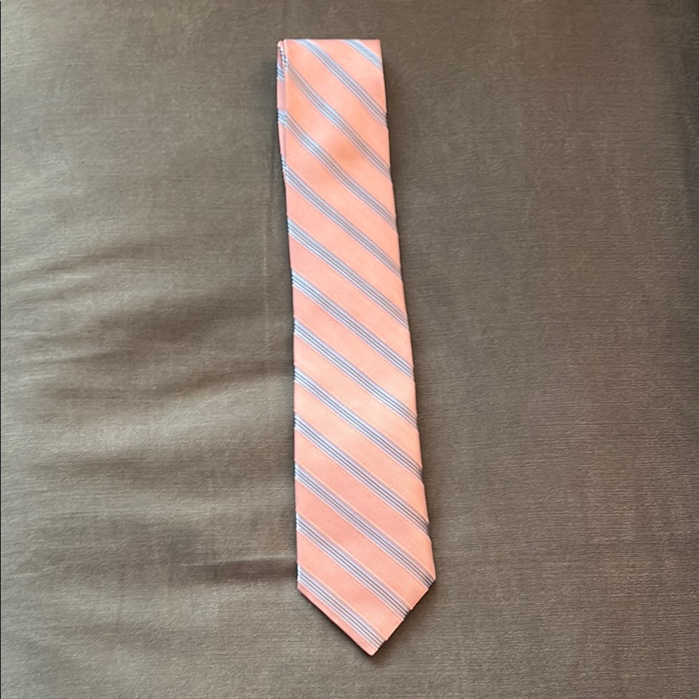 Nautica Pink and Blue Striped Silk Tie
